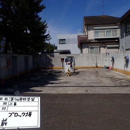 ガソリンスタンド 塗装工事